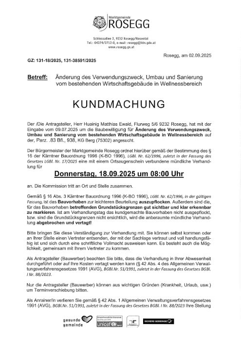 Kundmachung zum BVH Zahl 131-38591_2025
