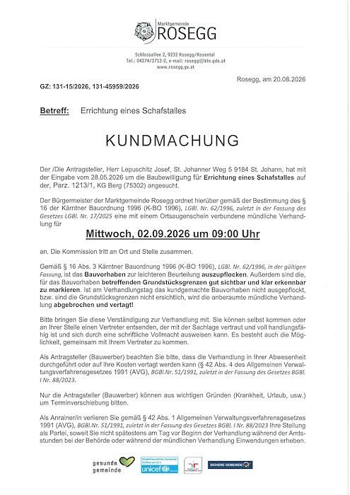 Kundmachung BVH Zahl 131-45959-2026
