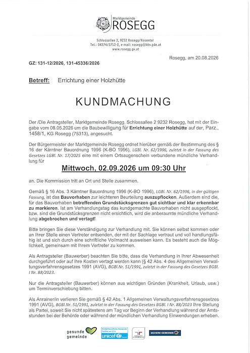 Kundmachung BVH Zahl 131-45336-2026