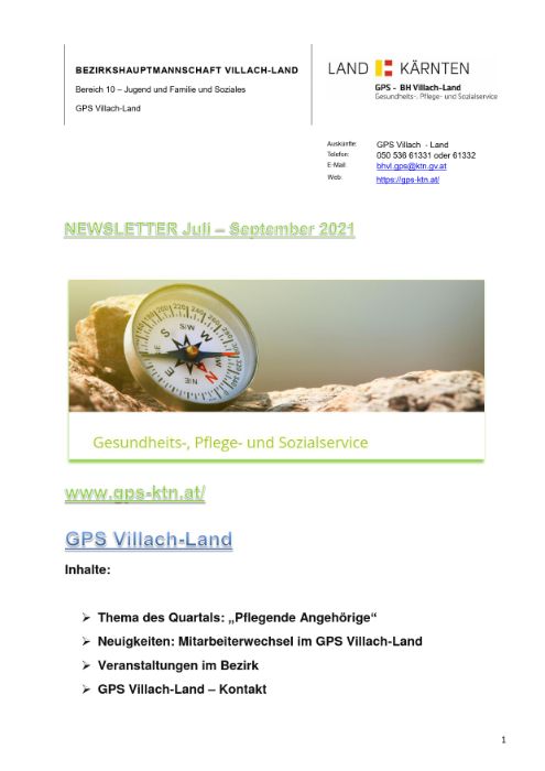 Newsletter Juli - September 2021