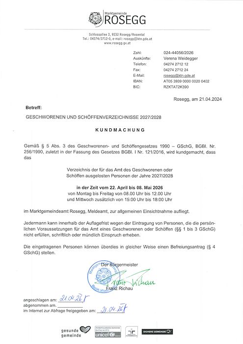 Schöffenermittlung 2027/2028