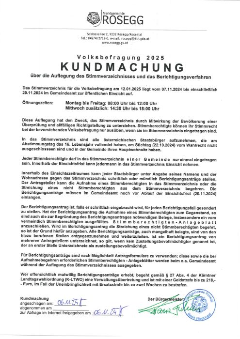 Kundmachung