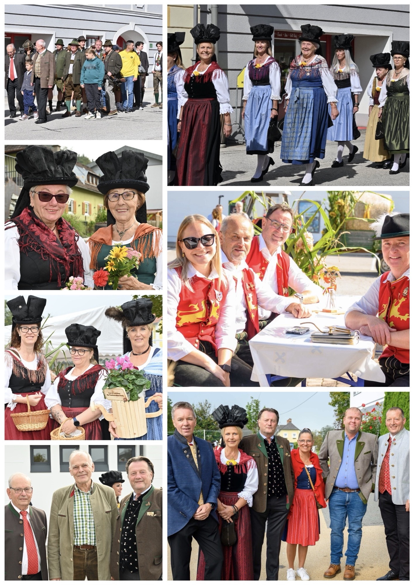 Trachtengruppe mit traditioneller Kleidung in Österreich