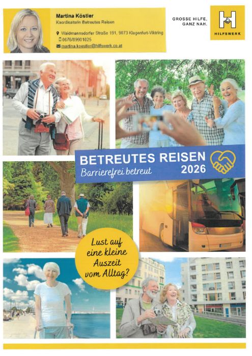 Betreutes Reisen 2026 vom Hilfswerk