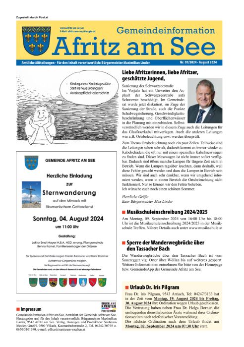 Gemeindeinformationsblatt August 2024