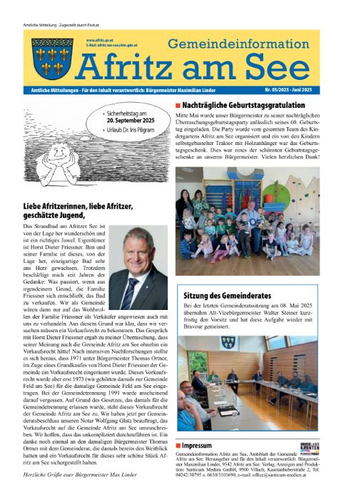 Gemeindeinformationsblatt Juni 2025