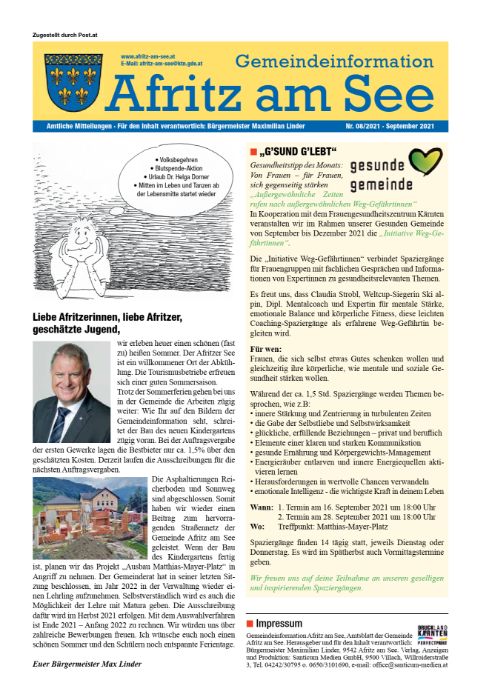 Gemeindeinformationsblatt September 2021