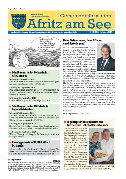 Gemeindeinformationsblatt September 2024