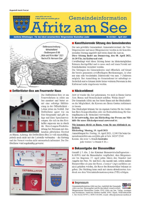 Gemeindeinformationsblatt April 2021
