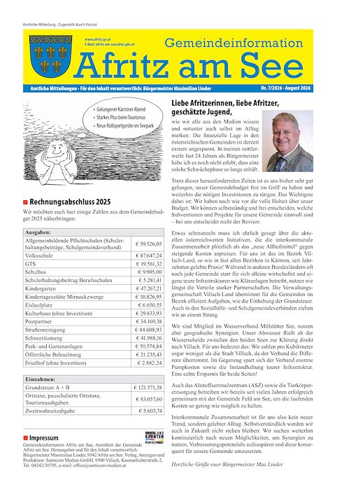 Gemeindeinformationsblatt August 2026