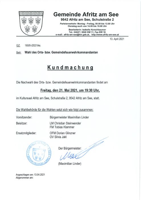 Kundmachung
