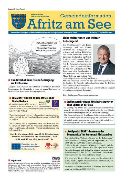 Gemeindeinformationsblatt September 2023