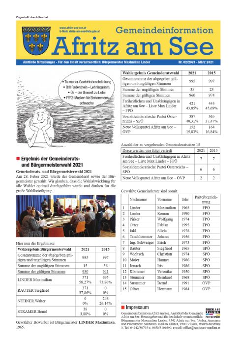 Gemeindeinformationsblatt März 2021