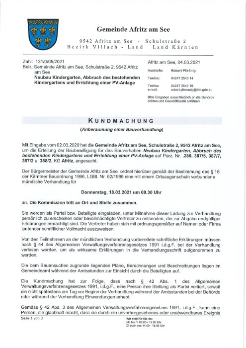Kundmachung