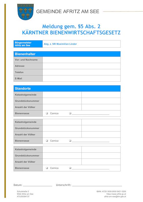 Bienenmeldung
