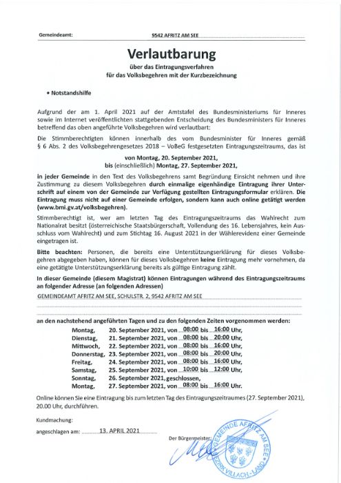 Verlautbarung
