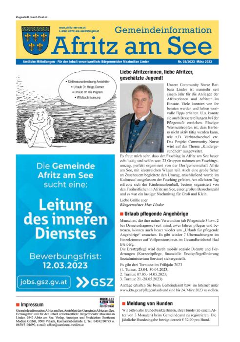 Gemeindeinformationsblatt März 2023