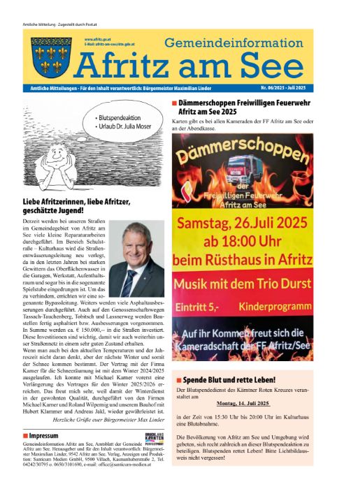 Gemeindeinformationsblatt Juli 2025