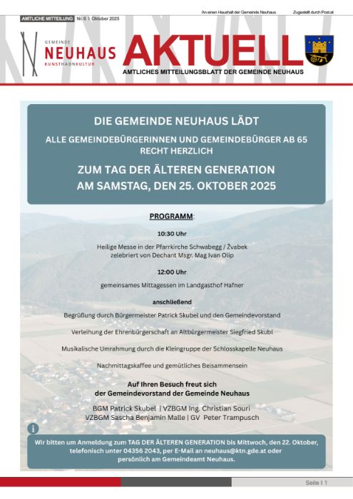 Gemeindezeitung Ausg. 6 - Oktober 2025