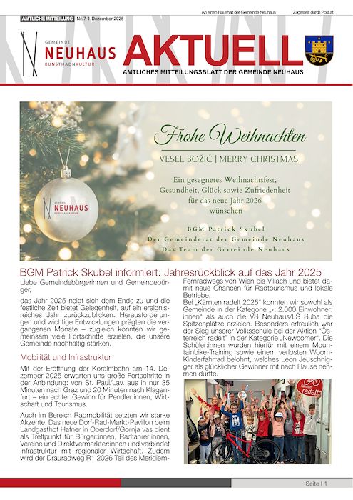 Gemeindezeitung Ausg. 7 - Dezember 2025