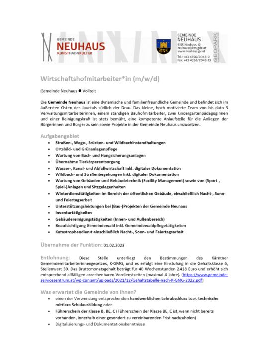 Stellenausschreibung BauhofmitarbeiterIn Gemeinde Neuhaus.pdf