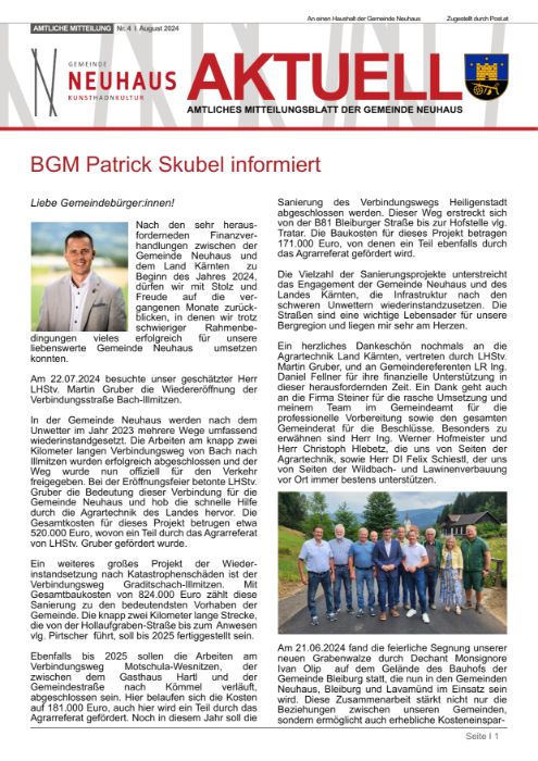 Gemeindezeitung Ausg. 4 - August 2024