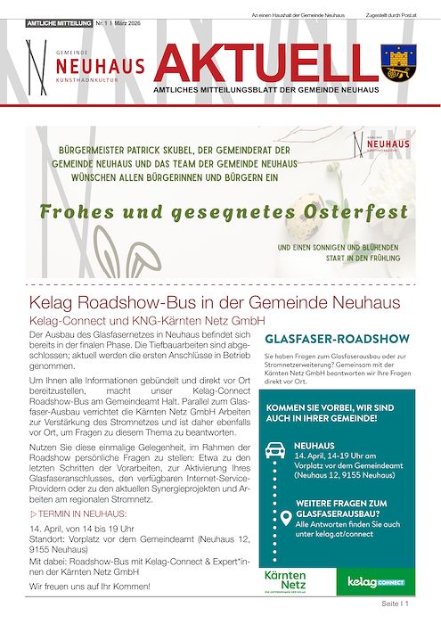 Gemeindezeitung Ausg. 1 - März 2026