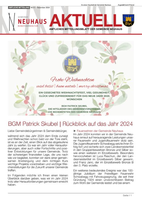 Gemeindezeitung Ausg. 6 - Dezember 2024