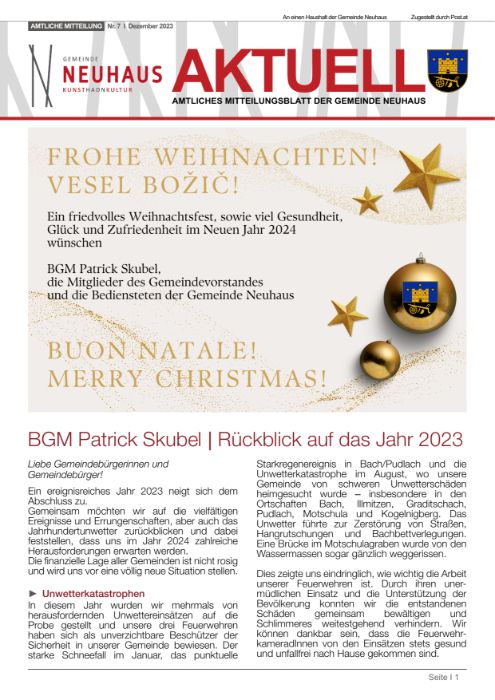 ⭐️ Gemeindezeitung Ausg. 7 - Dezember 2023