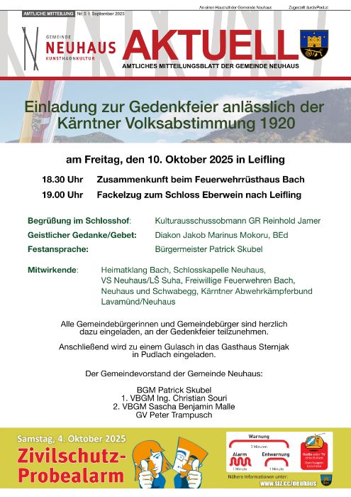 Gemeindezeitung Ausg. 5 - Postwurf September 2025