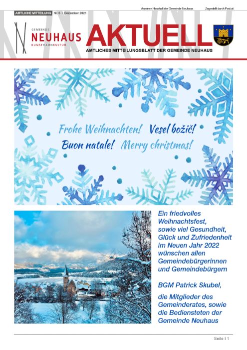 ❄️🌟Gemeindezeitung Ausgabe 6 - Dezember 2021